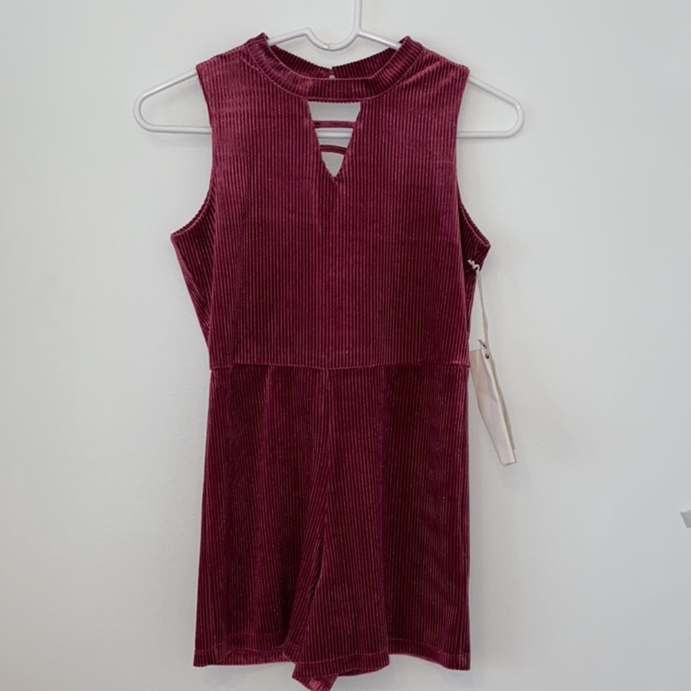 Velvet romper.